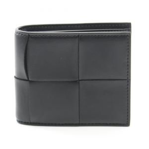 BOTTEGA VENETA Maxi Intrecciato Bi-fold Wallet Leather Men's Black 649605VBWD288